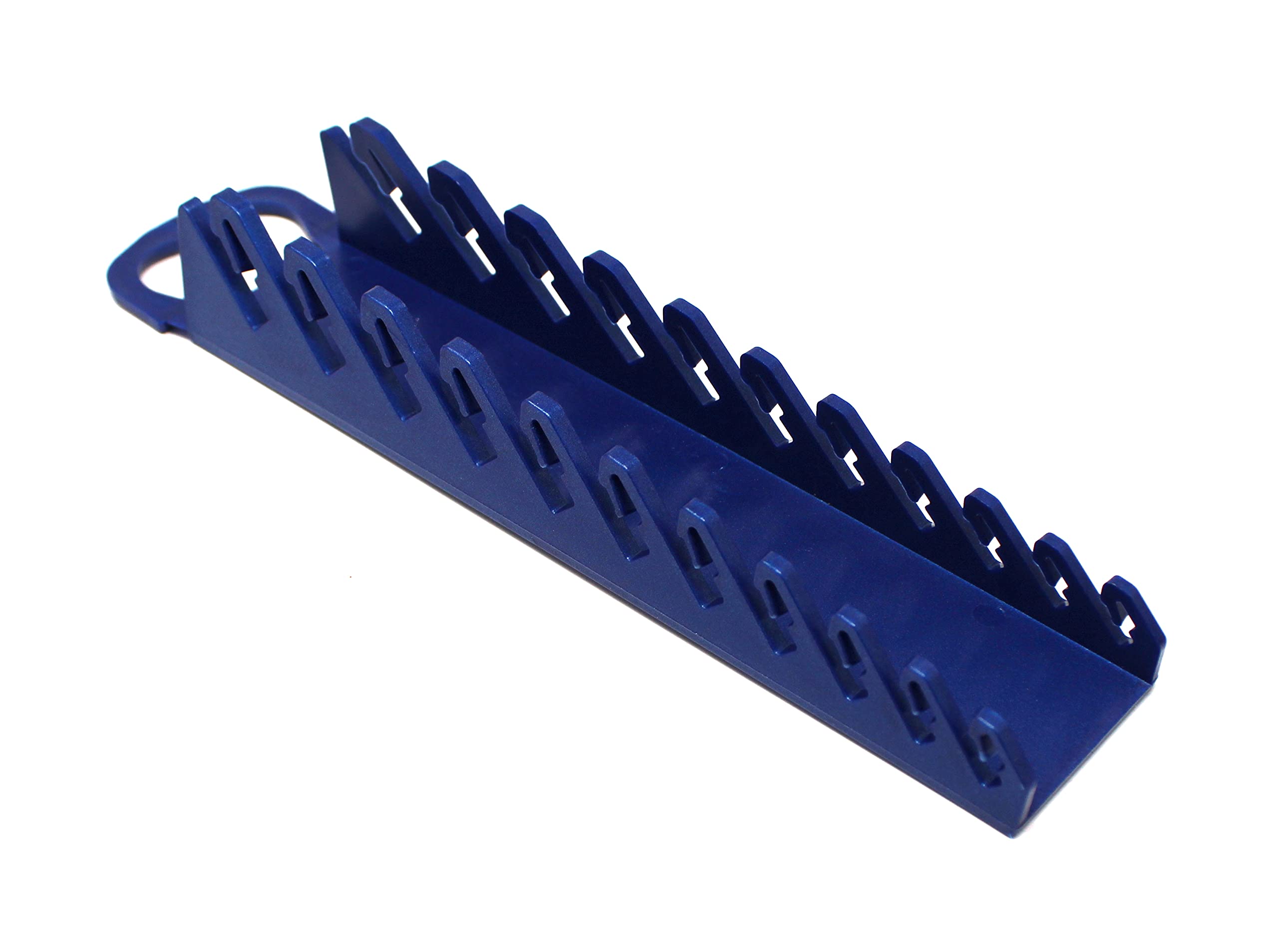 Jsp Manufacturing 11-Tool Gripper Wrench Organizer Tool Tray Kit For Stubby Or Line Wrenches (4 Piece Kit, Red & Blue)