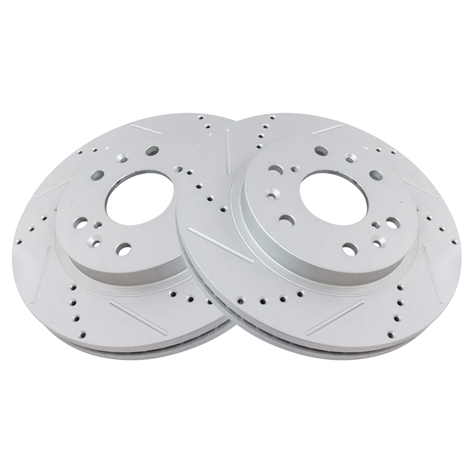 Trq Front Performance Brake Rotor Drilled Slotted Pair Set For Avalanche/Escalade/Express 1500 / Savana 1500 / Sierra 1500 / Sil