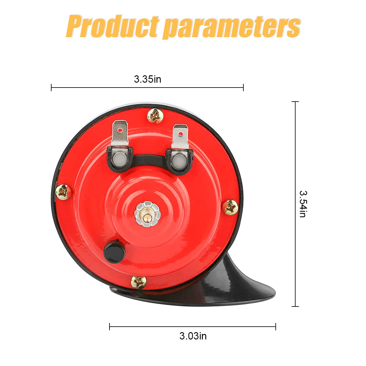 300Db Super Loud Train Horn, 2Pcs Car Air Electric Snail Double Horn, 12V Waterproof Air Horns Replacement Kit, Automotive Acces