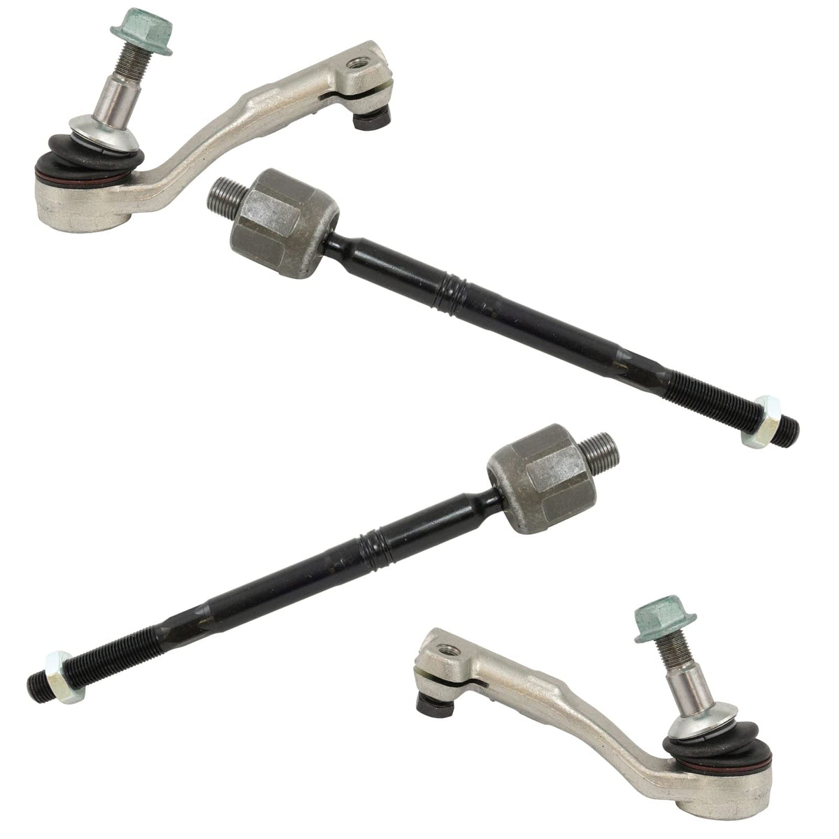 Trq Front Inner Outer Tie Rod Rack End Set Kit 4Pc Compatible With Bmw Rwd F22 F23 F30 F32
