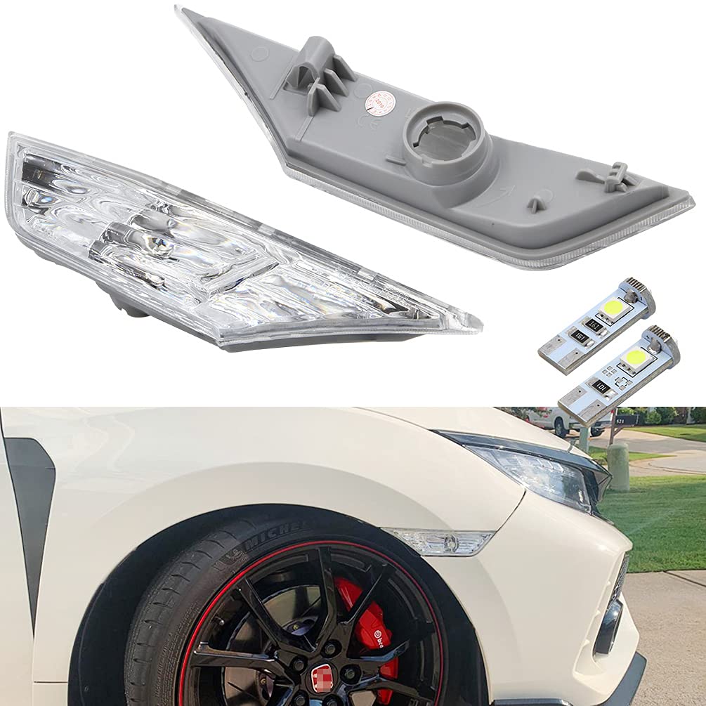 Njsbyl Civic Side Marker Light For Honda Civic Sedan Coupe Hatchback 2016 2017 2018 2019 2020 2021 2022 Side Marker Turn Signal