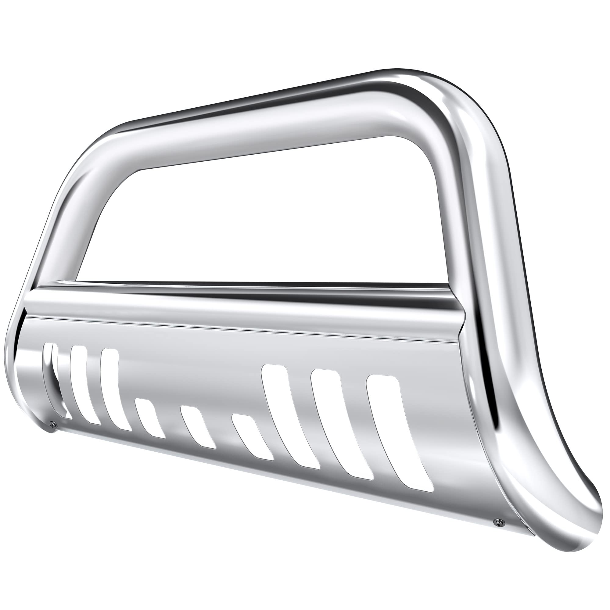 Autosaver88 Bull Bar Compatible For 05-15 Toyota Tacoma 3'' Tube Brush Push Grille Guard Front Bumper (Silver)