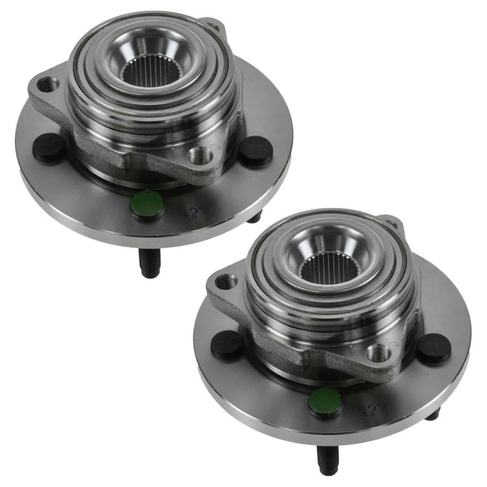 Trq Front Wheel Hub Bearings Assembly Set Compatible With 2005-2010 Dodge Dakota 2006-2009 Mitsubishi Raider 2011 Ram
