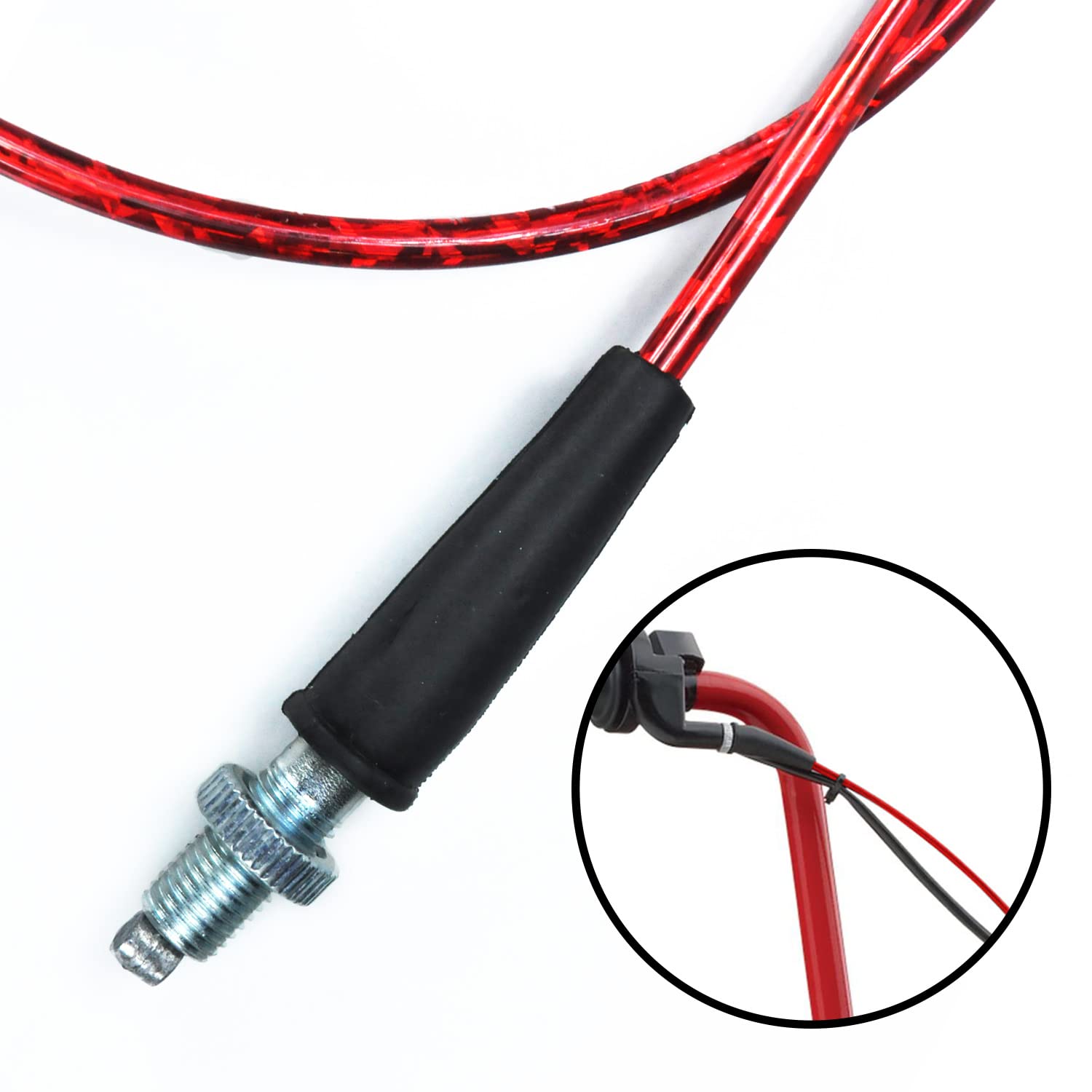 Holato 50'' Throttle Cable For Predator 212Cc 6.5Hp Coleman Ct100U Ct200U Bt200X Baja Warrior Doodlebug Db30 Mb165 Mb200 Motovox Mbx10 Mbx11 Mbx12 Rt200 Mini Bike Gx160 Gx200 Pit Dirt Bike Parts Red