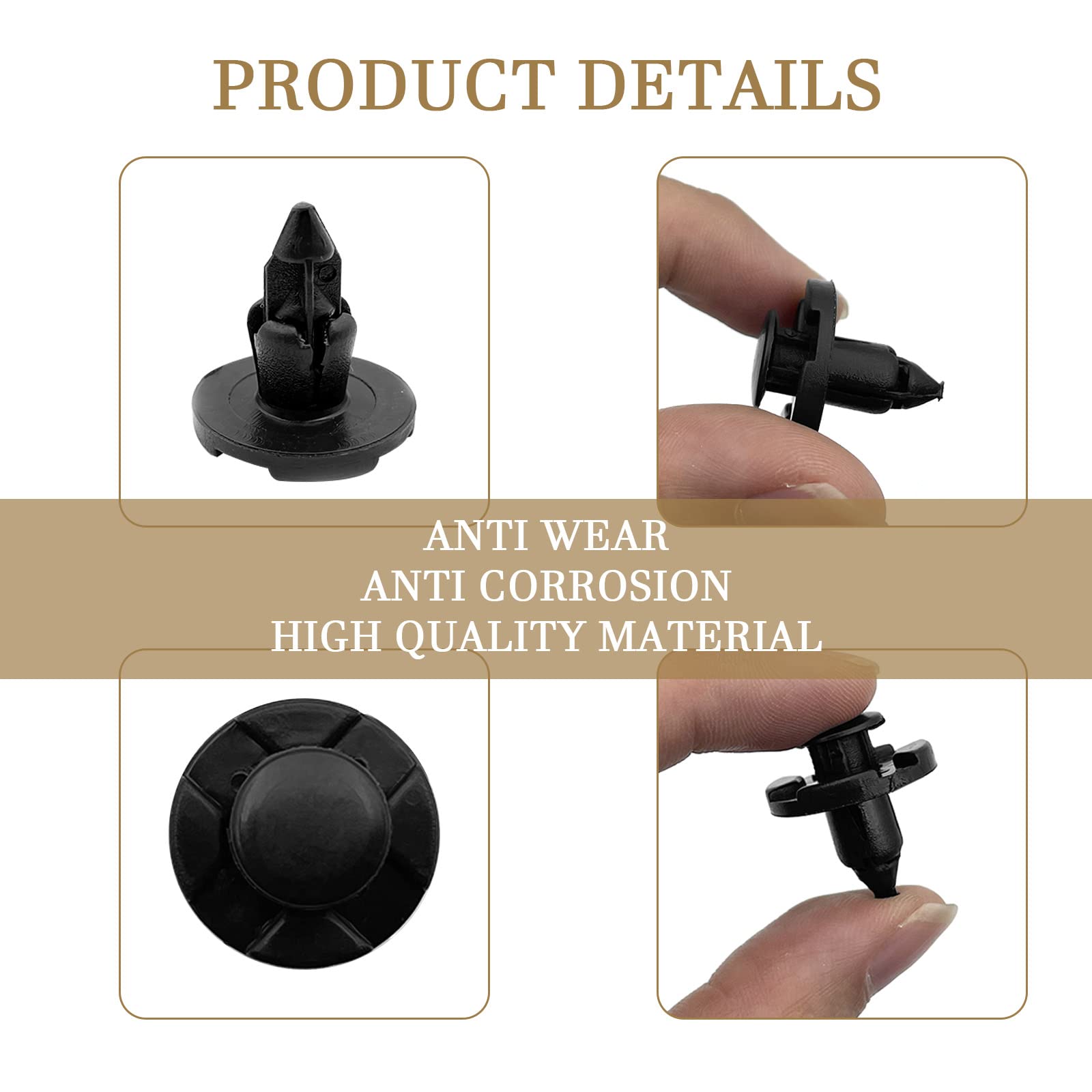 20Pcs Fender Trim Panel Bumper Shield Retainer Fastener Nylon Replaces Nissan Oem 01553-09321 Compatible With Mr328954