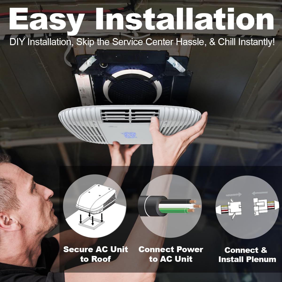 Recpro Rv Air Conditioner 15K | Quiet Ac | 110-120V | Heat Pump And Cooling | Easy Install | All-In-One Unit | For Camper, Fifth