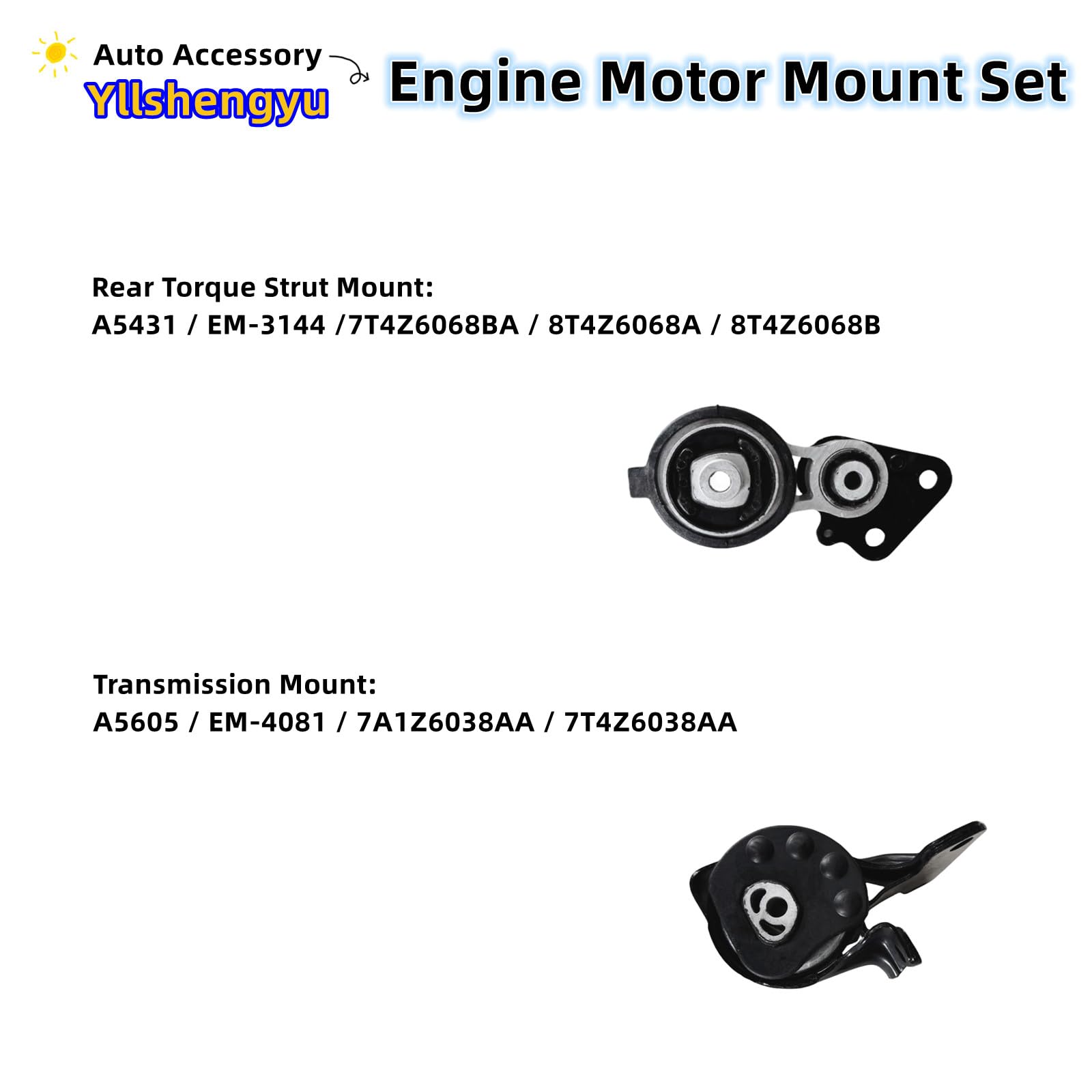 3Pcs Engine Motor Mount Kit Compatible With Edge 2007-2014 3.5L/2011-2014 3.7L Fits For Lincoln Mkx 2007-2010 3.5L/ 2011-2015 3.