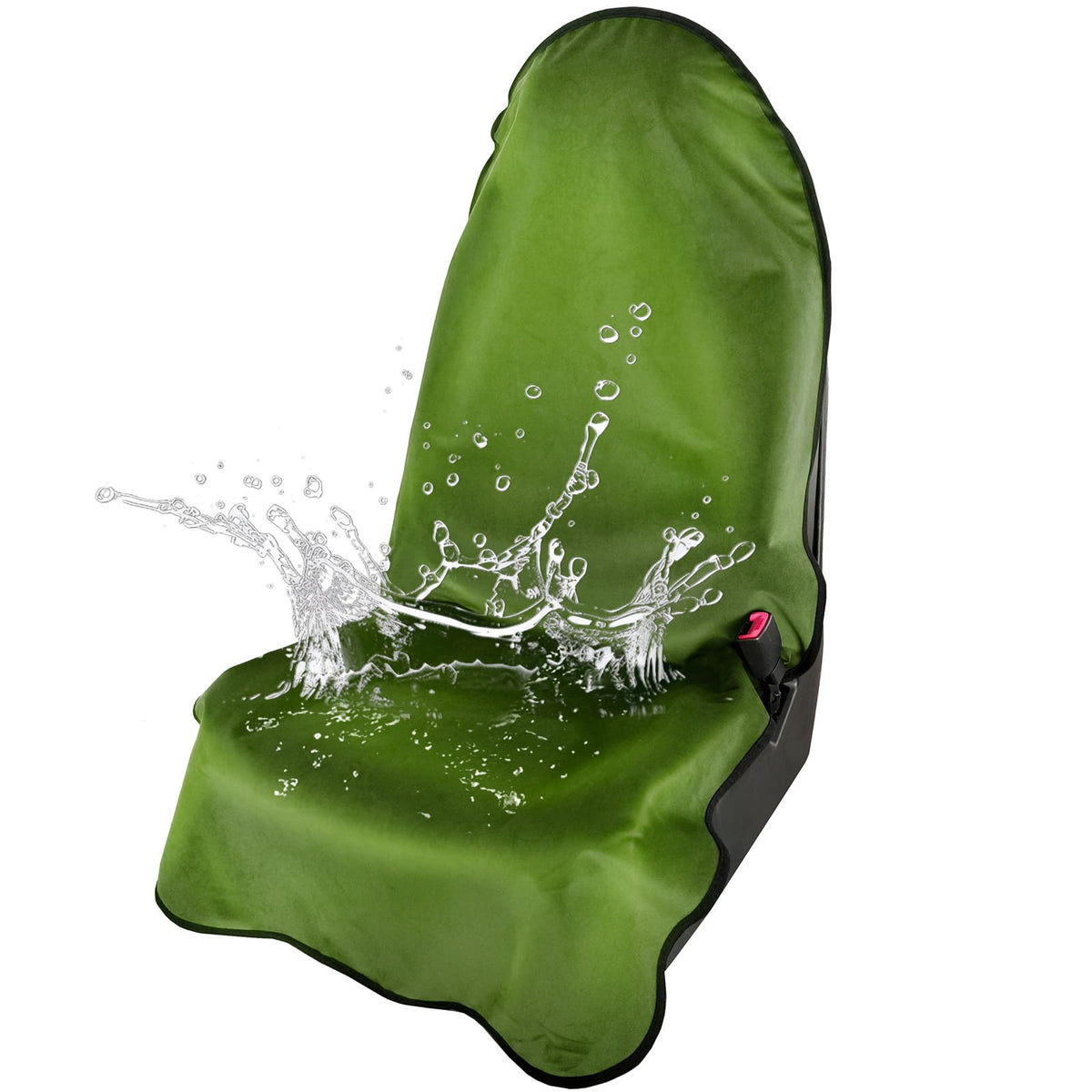 Leader Accessories Velvet Waterproof Seat Cover, Universal Anti-Slip Army Green Car Seat Protector, Perfect For Car Truck Suv Se