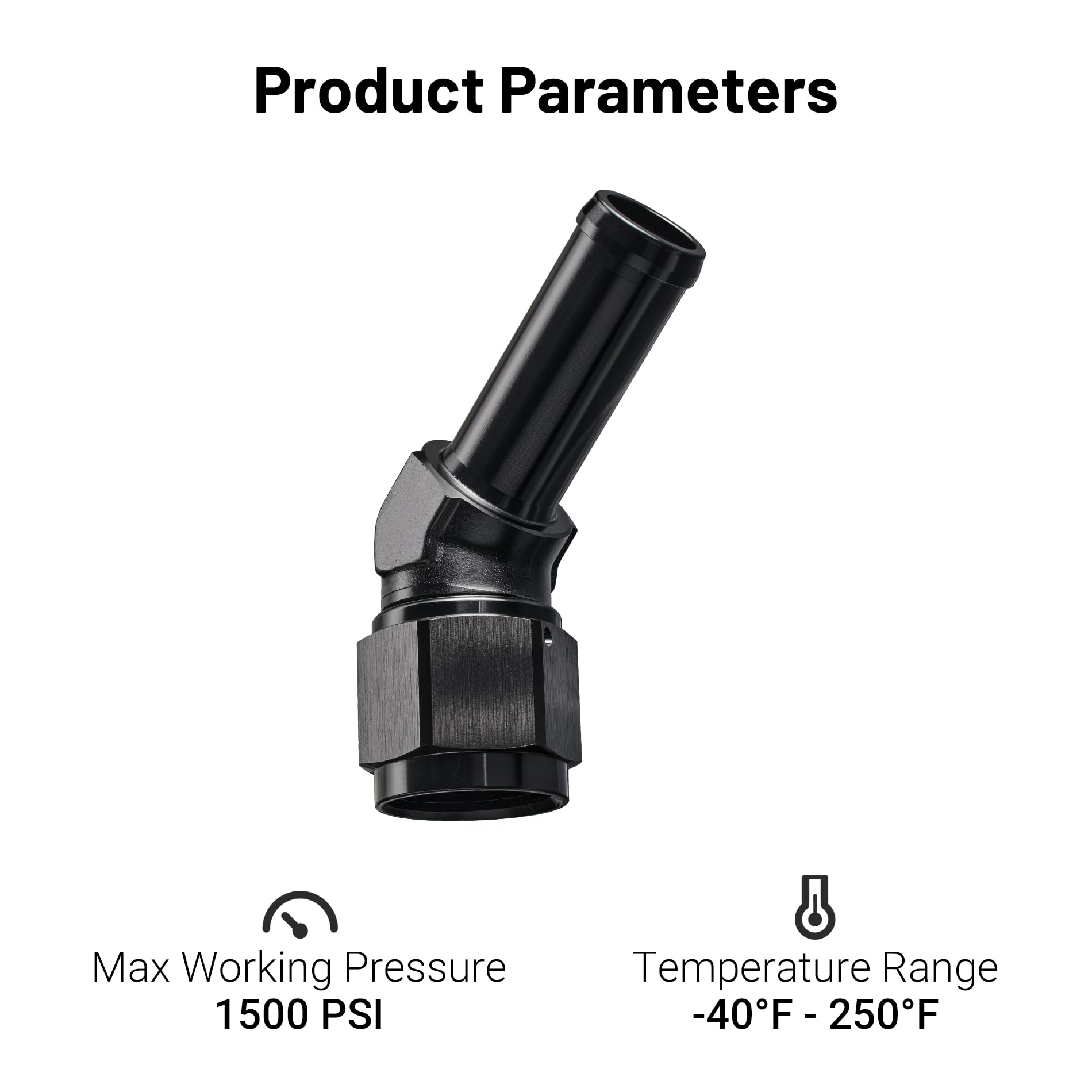 Evil Energy 10An Female To 5/8'' Barb Hose Fitting 45 Degree Swivel