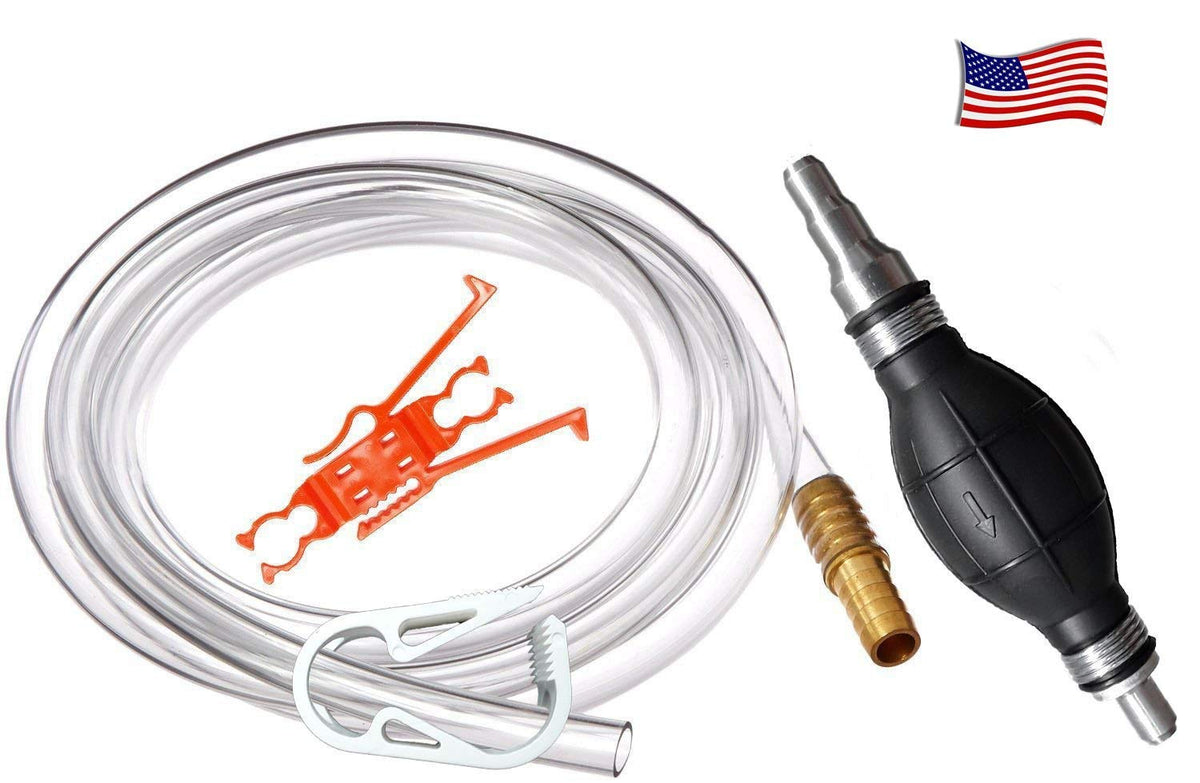 GasTapper Fuel Transfer Pump - Gas Siphon Pro Pump for Gasoline, Oil, Diesel, Water, Liquid, Fluid w/ 9 Ft Hose - Portable Hand 