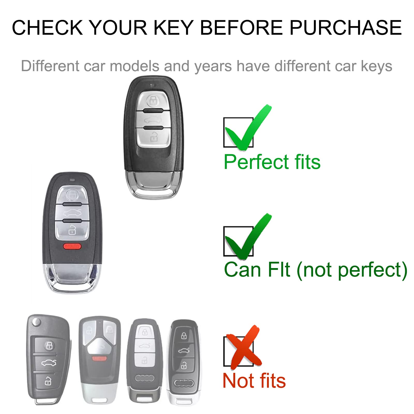 Cacarlike For Buick Key Fob Cover With Leather Lanyard, Car Key Fob Case Compatible With Buick Enclave Encore Gx Envision Lacros