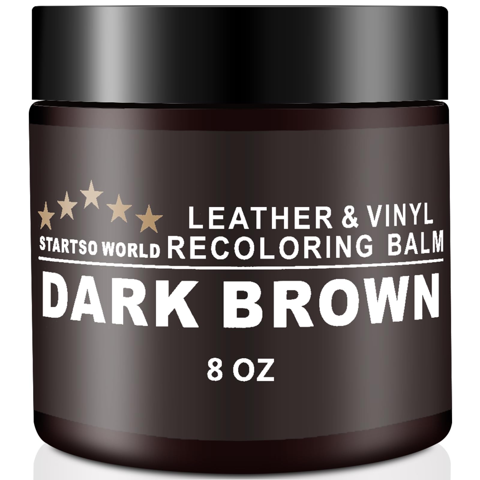 STARTSO WORLD Leather Recoloring Balm, Dark Brown Leather Repair Kit for Furniture, Leather Dye, Leather Color Restorer for Couc