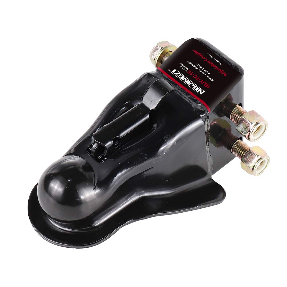 Nbjingyi 2-5/16 In Adjustable Trailer Coupler,14000Lbs Capacity,Black Powder Coat