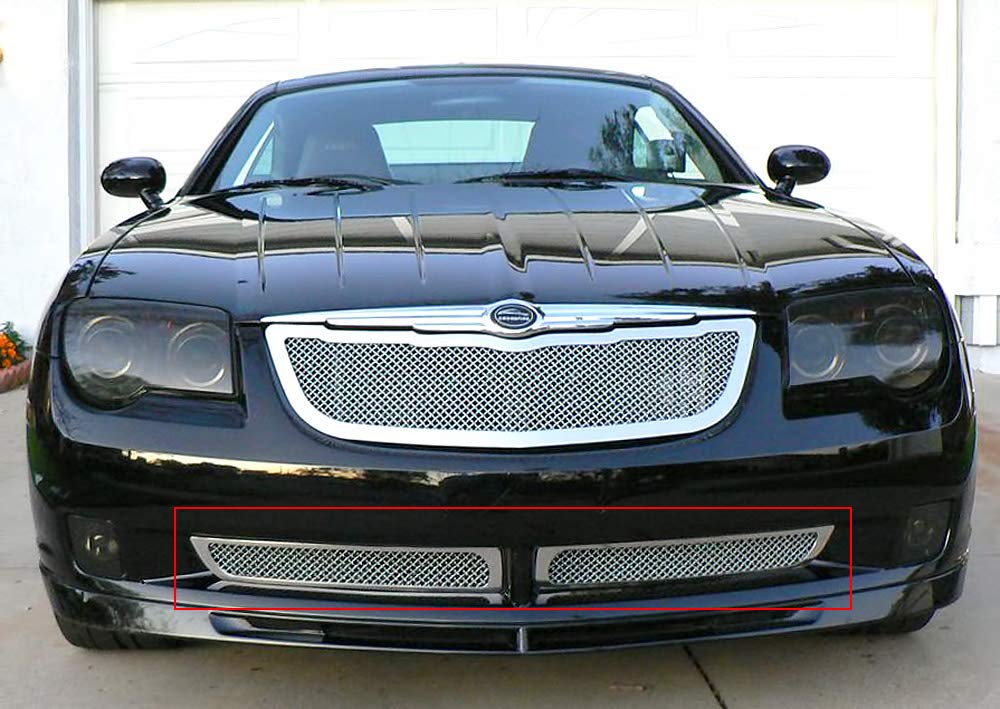 APS Compatible with Chrysler Crossfire 2004-2008 Lower Bumper Stainless Steel Chrome Mesh Grille Insert R76526T