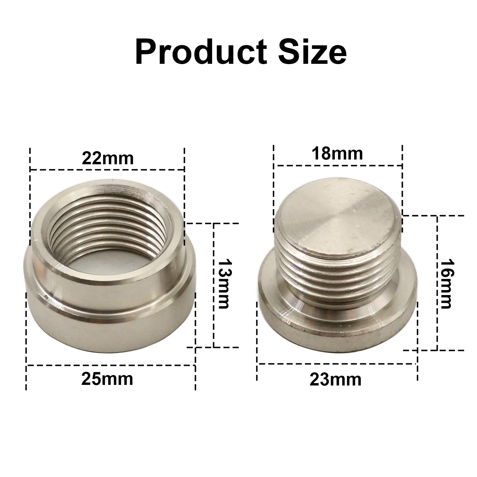 Secosautoparts Thread 12Mm Heigth/ 18 Mm Diameter Steel Bung & Plug + Washer Kit Transmission Sump Drain Plug (Weld In)