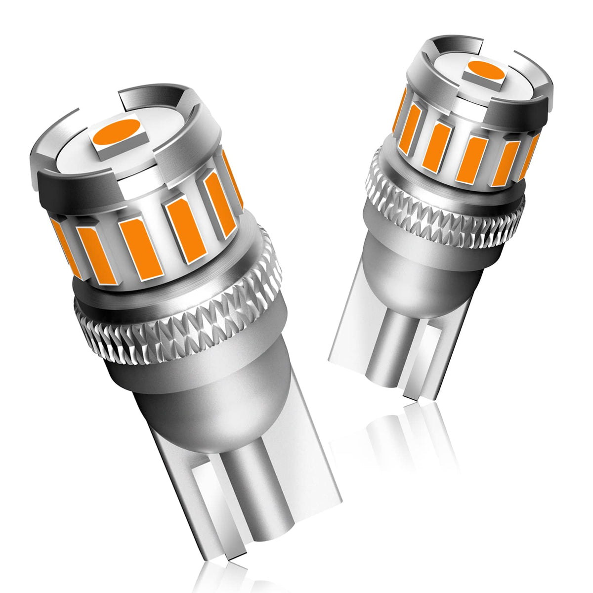 Autoone 194 Led Bulb Amber Yellow, Side Marker Lights 300% Brighter T10 168 2825 W5W Led Bulbs For License Plate Light Dome Map