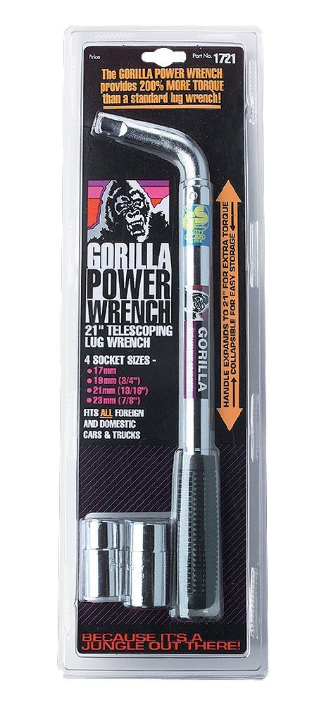 Gorilla Automotive 1721 Telescoping Power Wrench - Standard Socket, Durable Design for Efficient Fastening and Unfastening