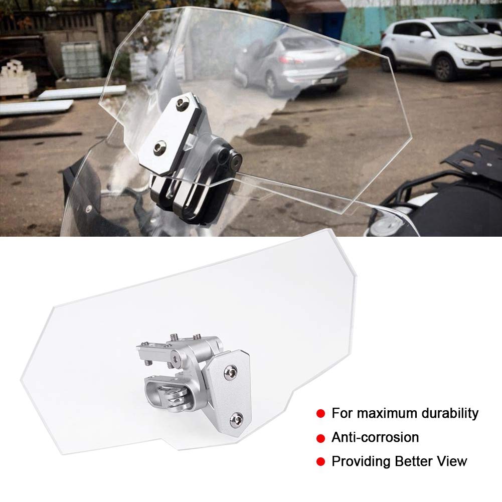 Motorcycle Universal Adjustable Windscreen Wind Deflector Windshield For