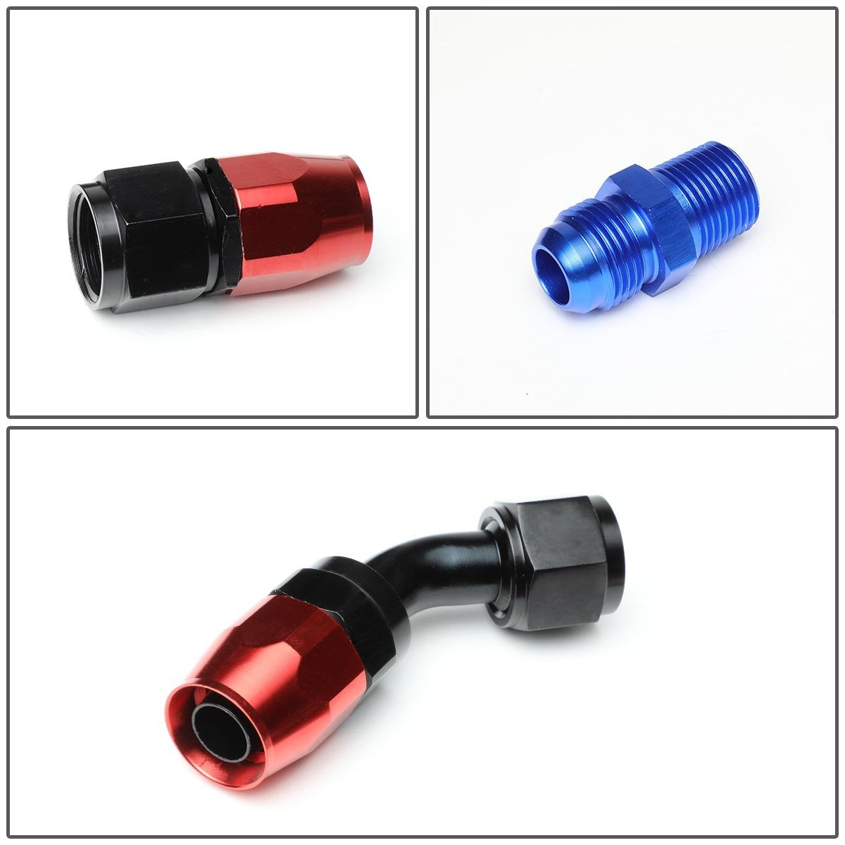 DNA Motoring OFL-KIT-008-SL Universal Turbo Charger Oil Drain/Feed Line Complete Kit,Silver