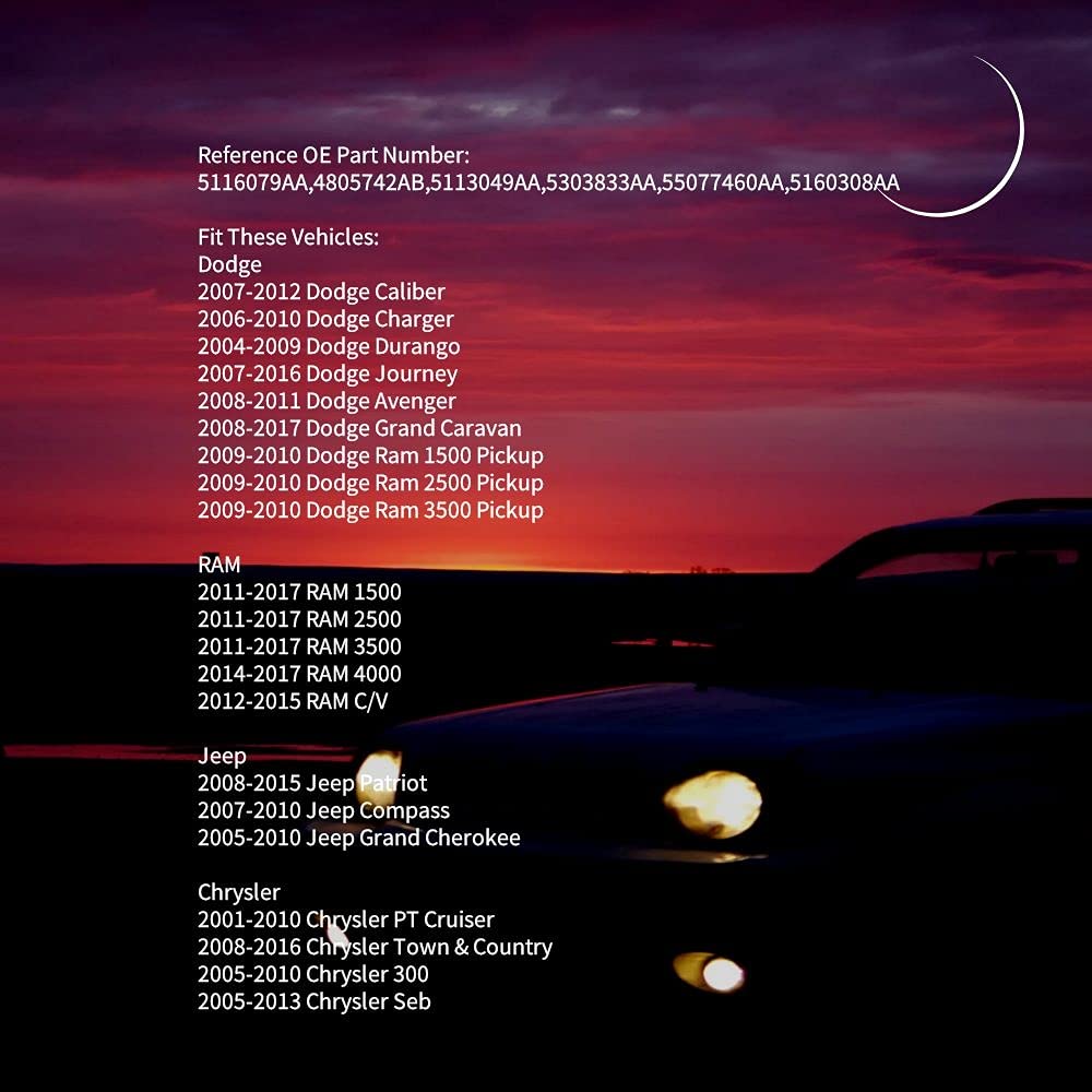 Pack of 2 Windshield Washer Nozzle Sprayers Kit Front Left Right Windshield Washer Squirter Nozzle for 2005-2015 Jeep 2004-2017