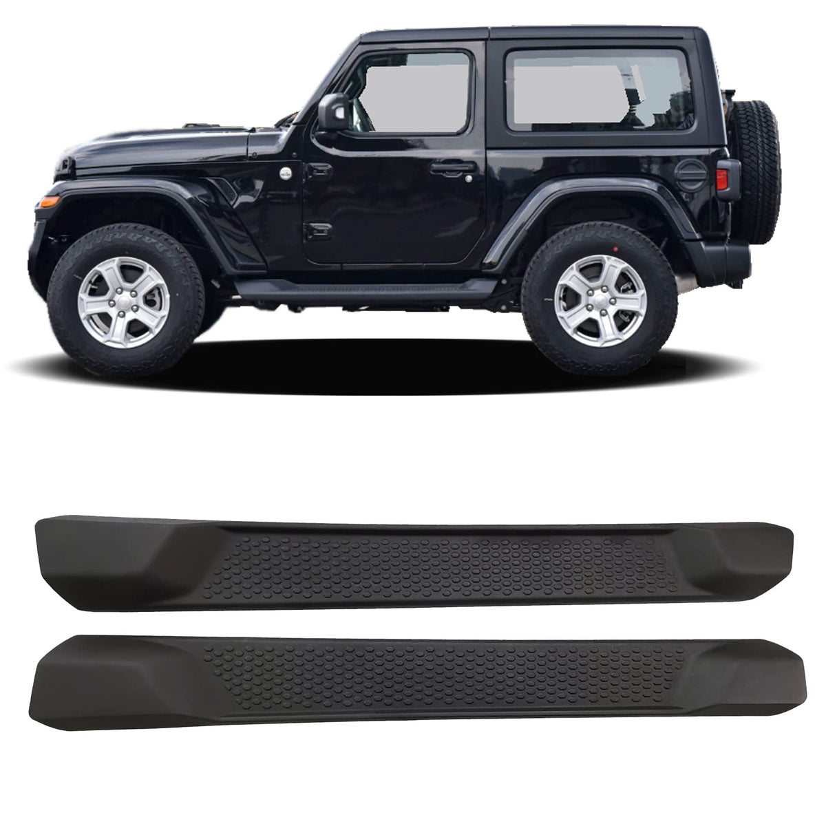 Running Boards Drop Side Steps Bars for 2018-2024 Jeep Wrangler JL 2 Door