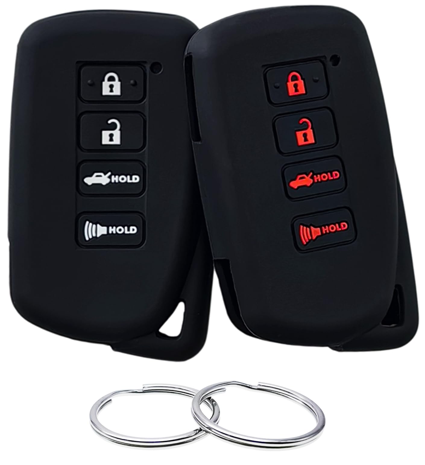 Reprotecting Silicone Rubber Key Fob Cover Compatible With 2013-2021 Lexus Es300H Es350 Gs350 Gs450H Is200T Is300 Is350 Lx570 Nx