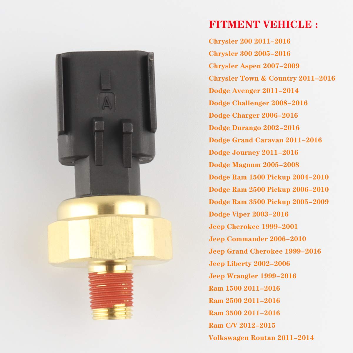 Engine Oil Pressure Sensor Switch Sending Unit Compatible With Dodge, Dodge Ram, Ram 1500 2500 3500, Vw - 1S6755 Ps401 Oil Press