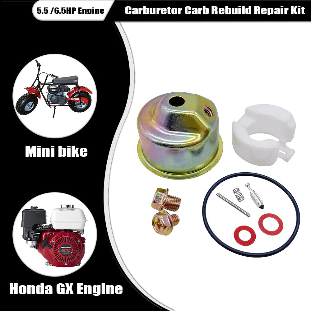 Gx120 Carburetor Kit Fits For Honda Gx160 Gx200 Needle Bowl Float Gasket Seal Pin