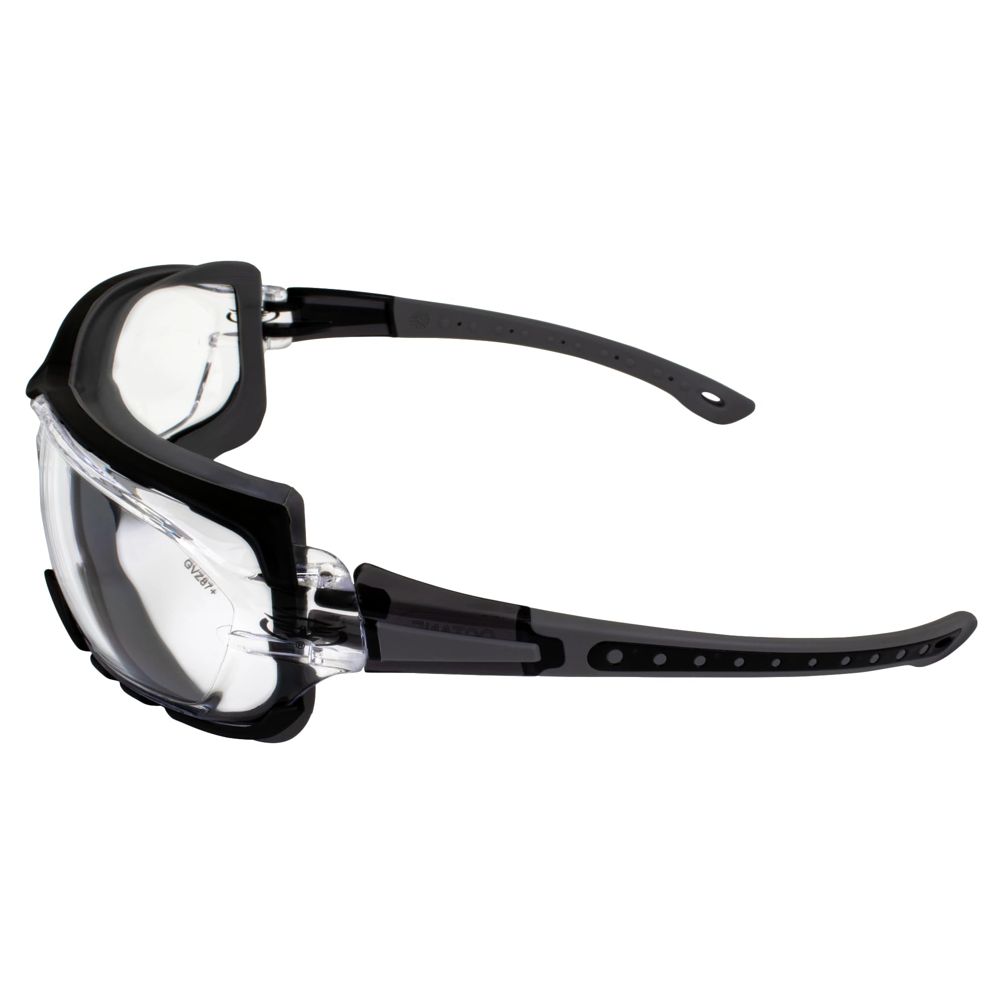 Global Vision Padded Motorcycle Sport Sunglasses Octane Gray Clear Lens