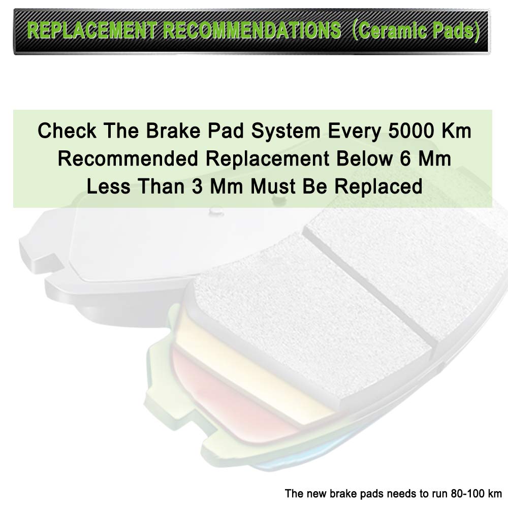 Ceramic Brake Pads Kit,SCITOO Brake Pads Front Fit For 2001-2007 For Toyota For Highlander, D884