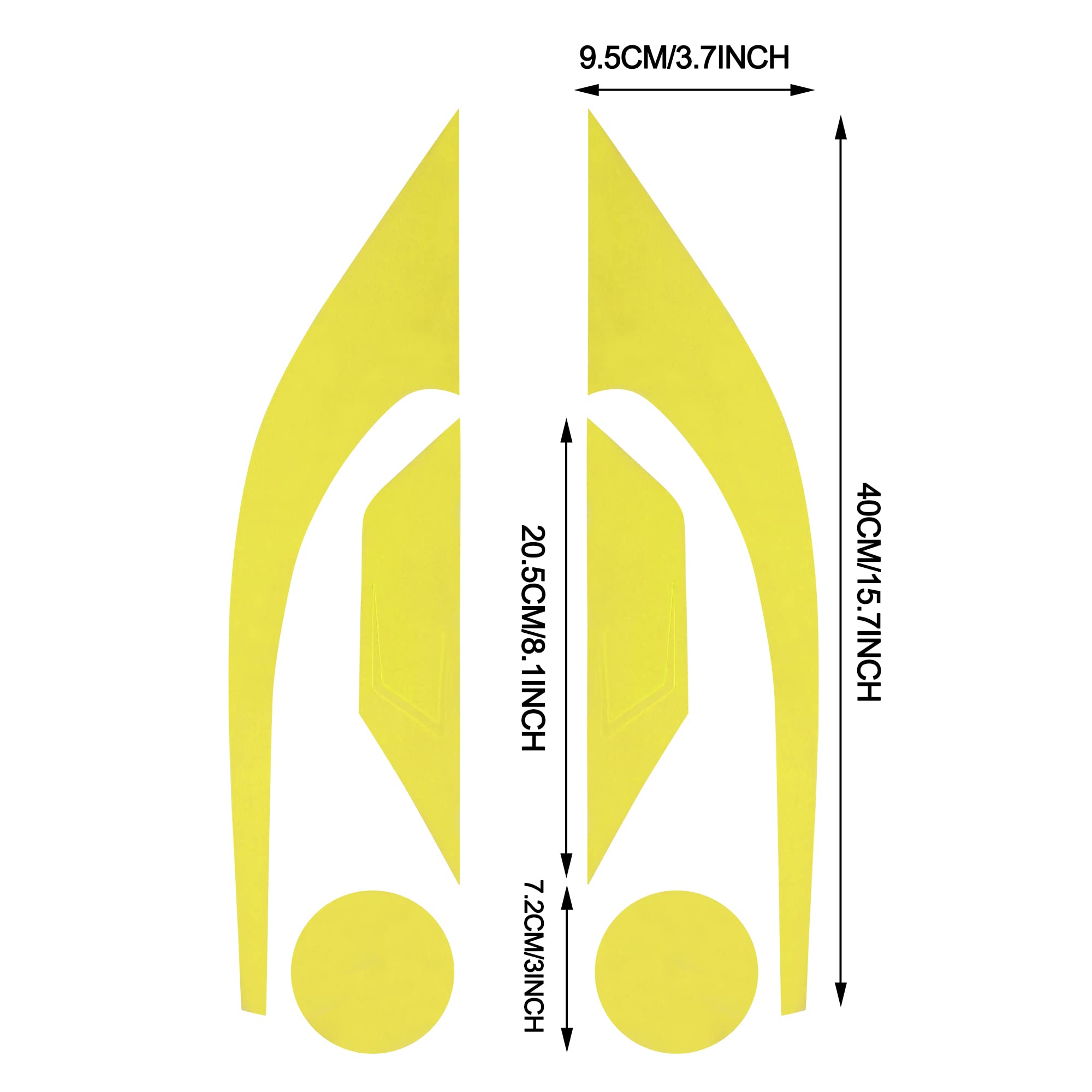 Tomall 3 Pair Vinyl Smoke Tint Fog Light Headlight Side Marker Light Film For Honda Civic 2016-2021 Fender Turn Signal Light Stickers Self Adhesive Decals Car Vinyl Smoke Stickers Decoration (Yellow)