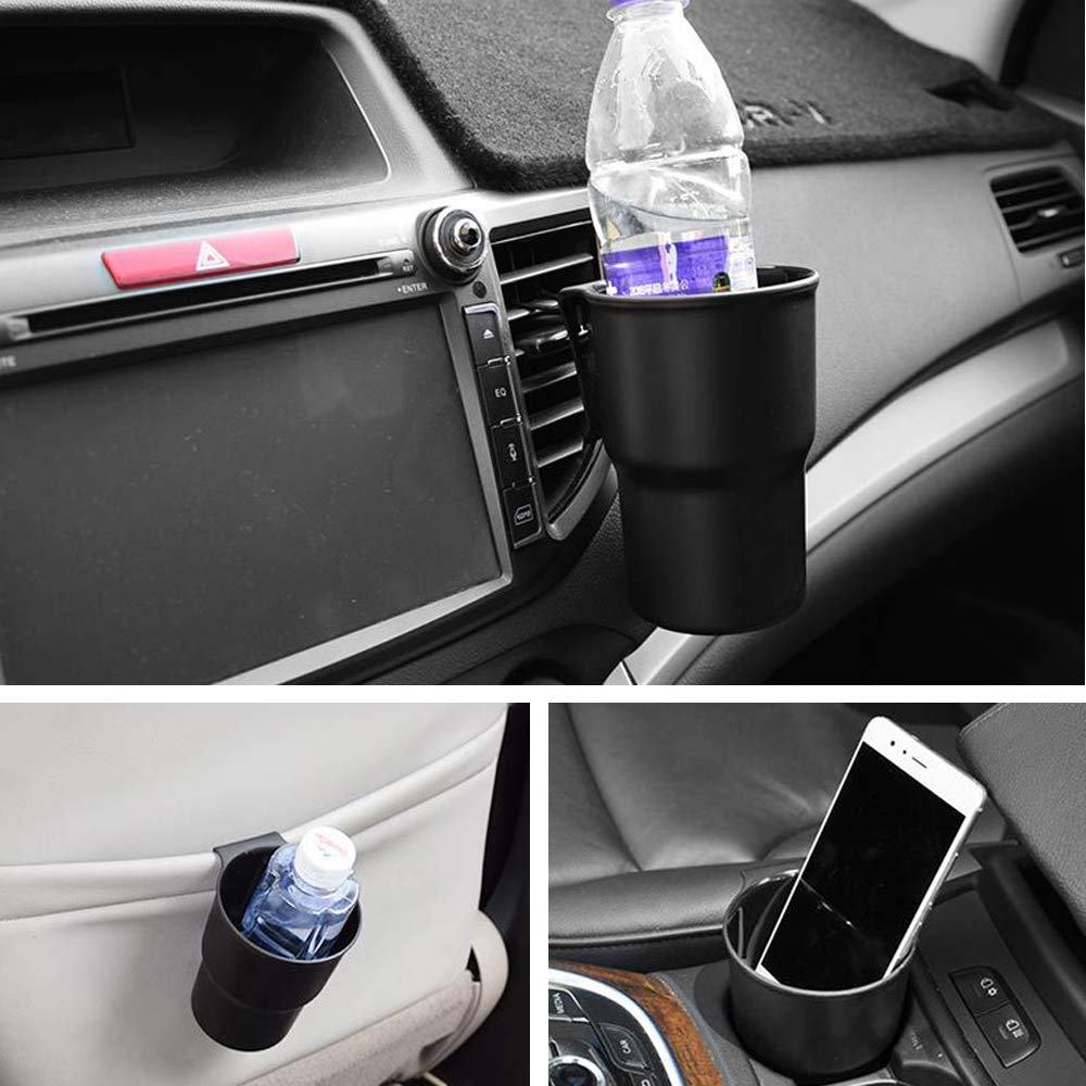 Car Cup Holder Organizer Drink Bottle Holder Stand Plastic Trash Container for Cellphone Keys Water Bottles Pen Food and So On
