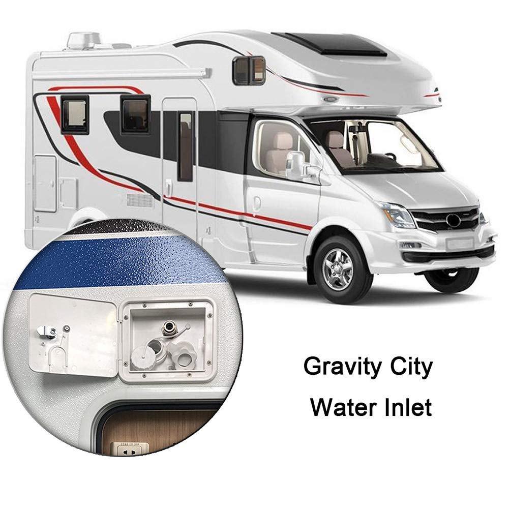 beiyoule Gravity City Water Inlet Fill Dish Hatch Lock for RV Trailer Cars for Most Fresh Water Inlets on RV Motorhomes Caravans