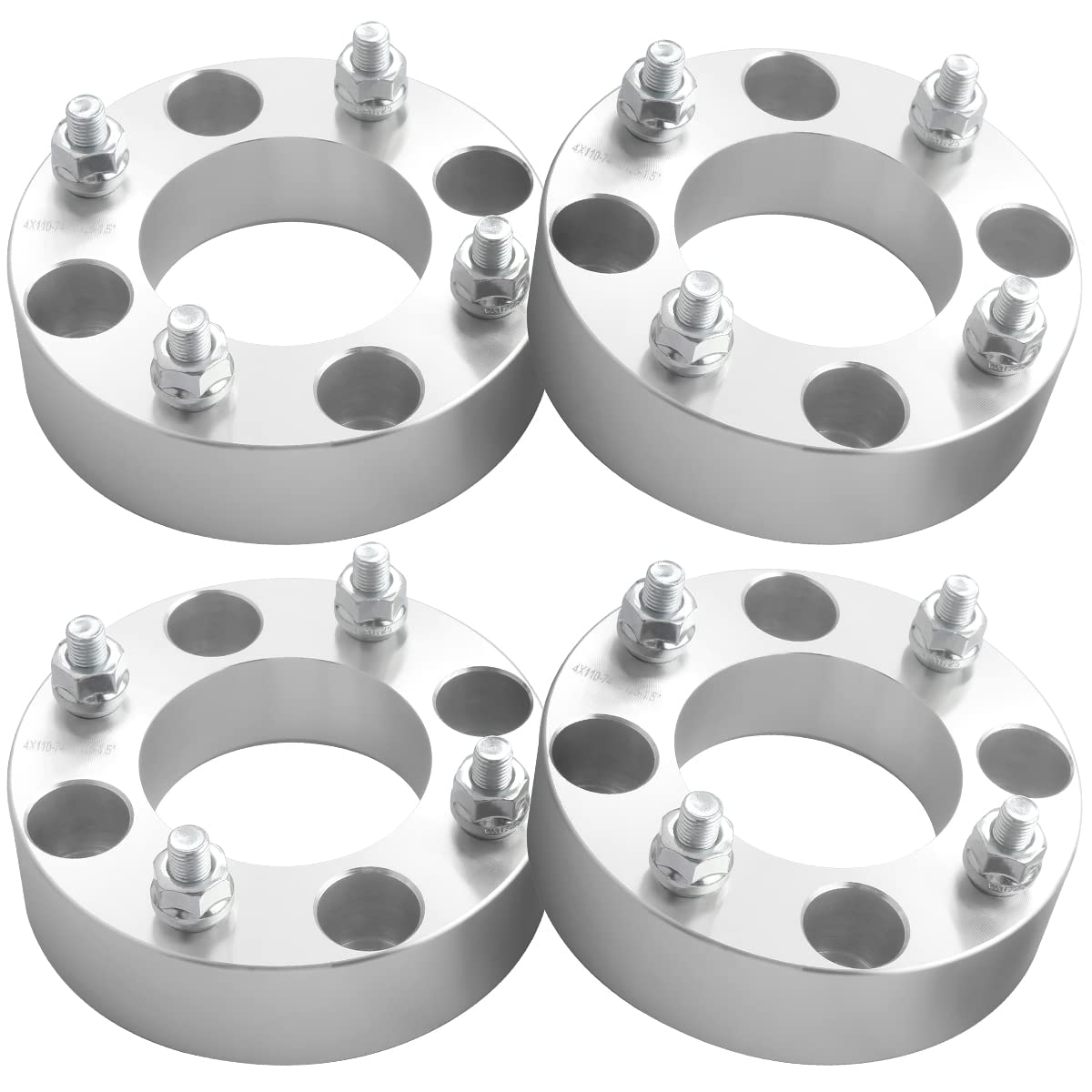 Gasupply 1.5    4X110 Wheel Spacers With 10  1.25 Studs, 38Mm Atv Wheel Spacers Adapters 74Mm Hub Bore, Compatible With Honda, S