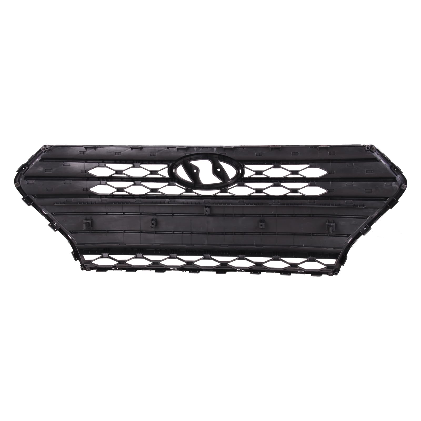 TYG (CAPA QUALITY) Chrome Front Grille Compatible with 2018-2018 Hyundai Accent Sedan w/o Collision Warning Black Bars, PP OEM R