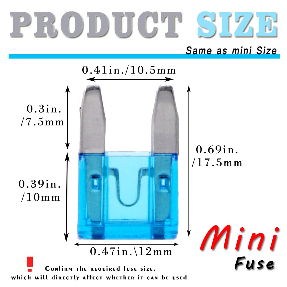 Fymusing 20 Pcs 15A Mini Blade Fuse, Automotive Fuse For Car Truck