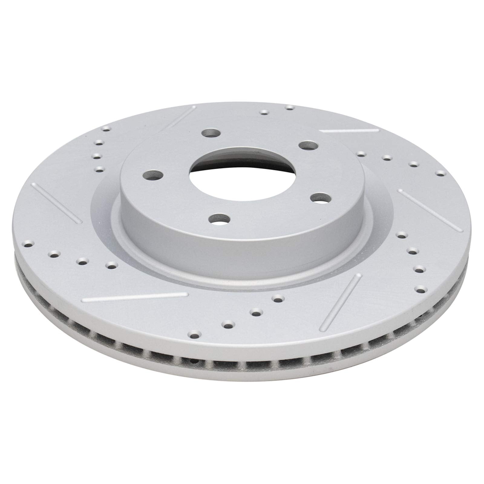 Trq Front Performance Brake Rotors Set Premium G-Coated Cross Drilled & Slotted Compatible With 2007-2022 Nissan Altima