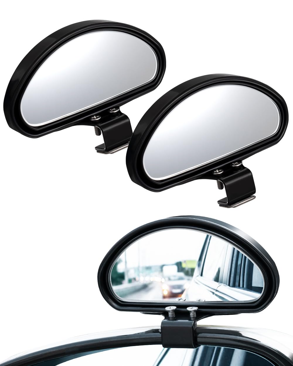 Blind Spot Mirrors, Adjustable Car Auxiliary Universal Wide Angle Mirror for Universal Cars, Screw Fixation