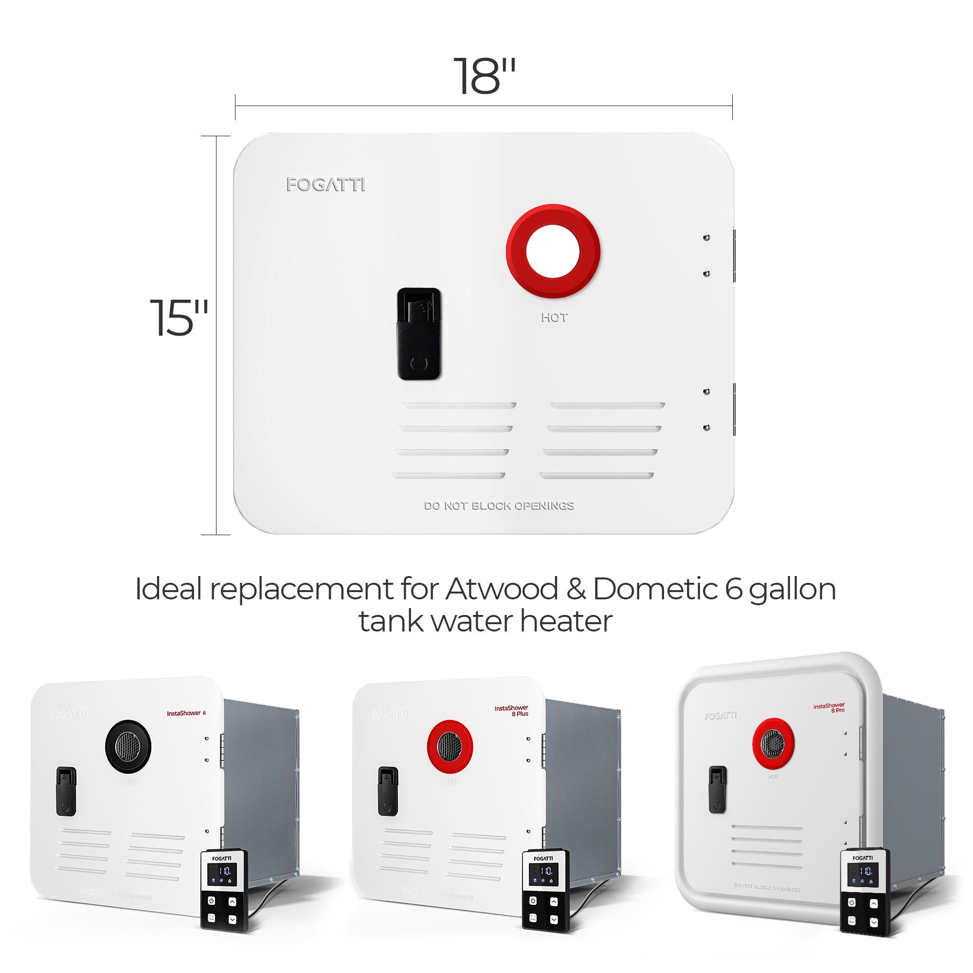 FOGATTI 15 x 18 Inches RV Water Heater White Door ONLY. Door kit for FOGATTI RV Water Heaters, Galvanized Steel