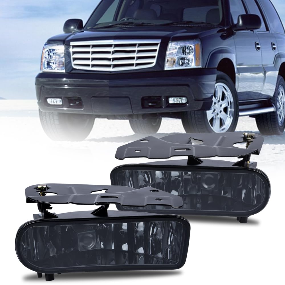 Vrracing 1 Pair Bumper Driving Lamp Fog Light With Bulb Replacement For Cadillac Escalade 02-06