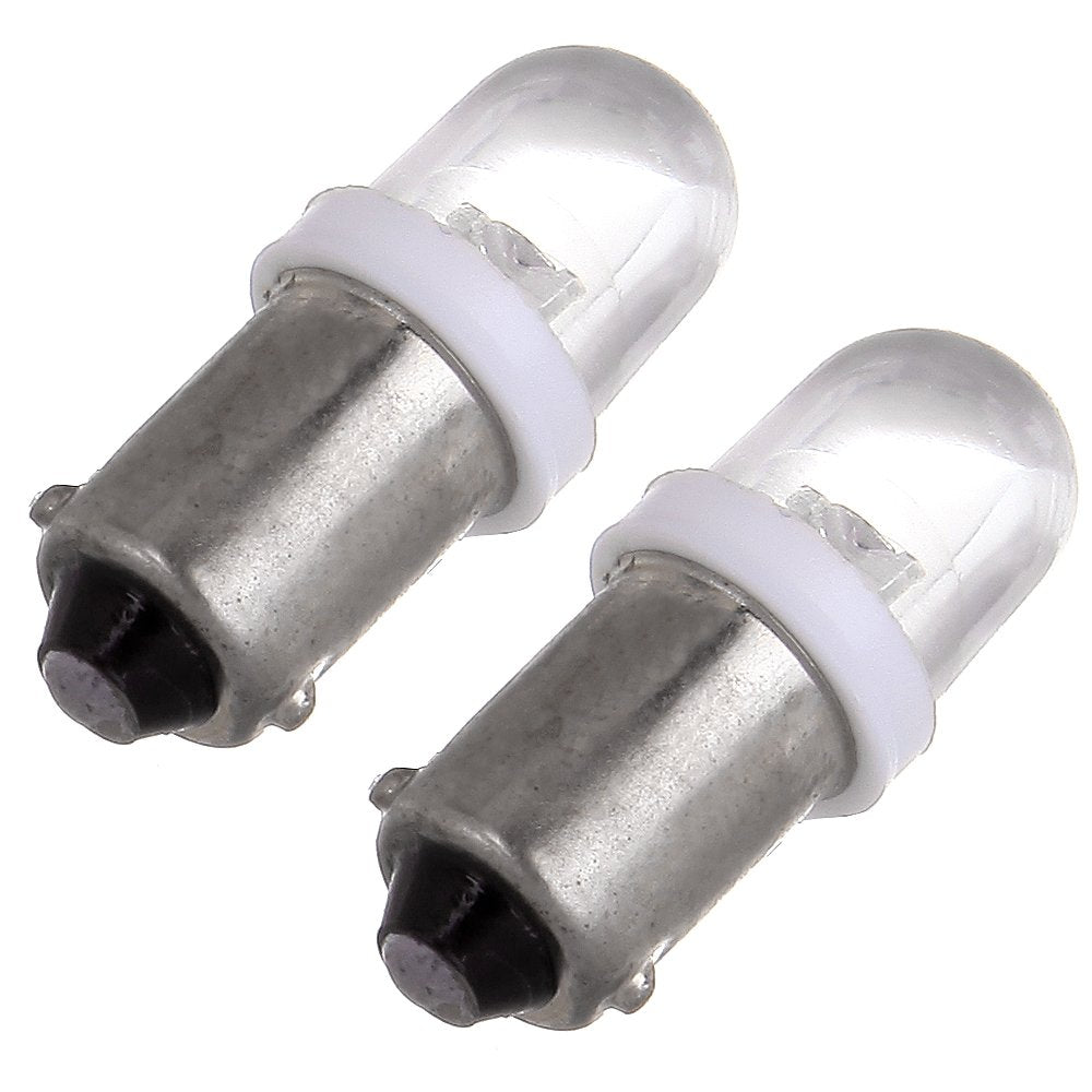 Cciyu 10X Xenon White Ba9S Led Lamp Instrument Cluster Panel Dash Light Bulbs Bayonet 56-76 For Ford For Dashboard Gauge Cluster Speedometer Odometer Map Light 3886X 3893 6253 64111 64113 64115 756