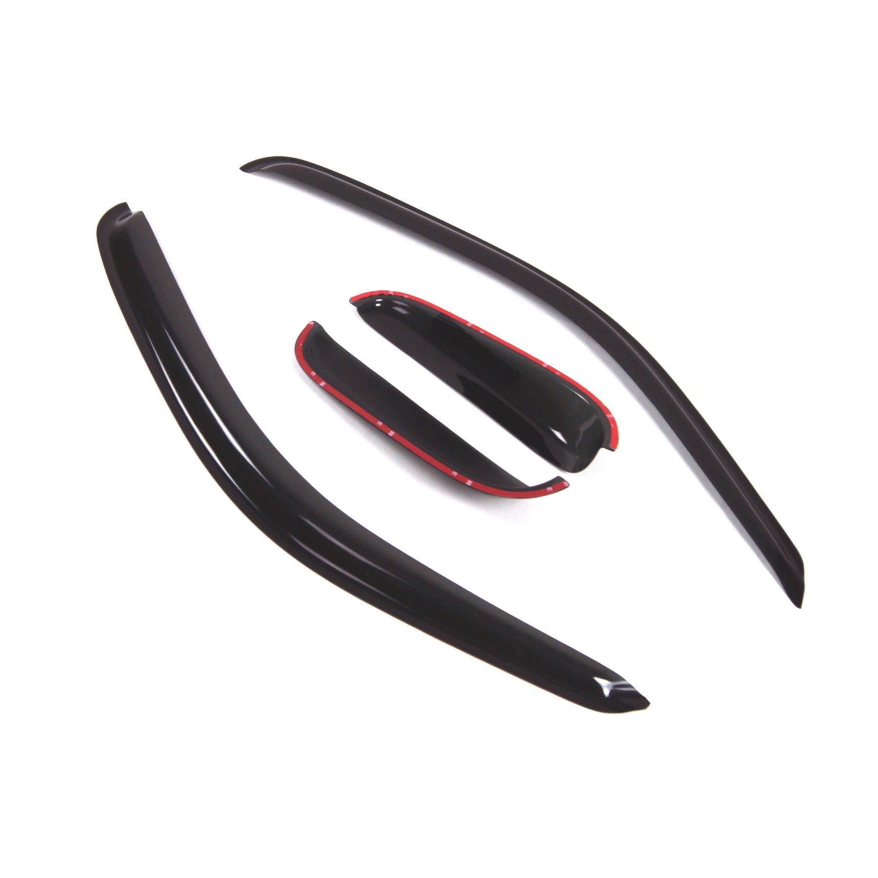 Tuningpros Outside Mount Window Vent Visors Rain Guards Compatible With Toyota Tacoma Double 1995-2004 | Side Window Wind Deflec