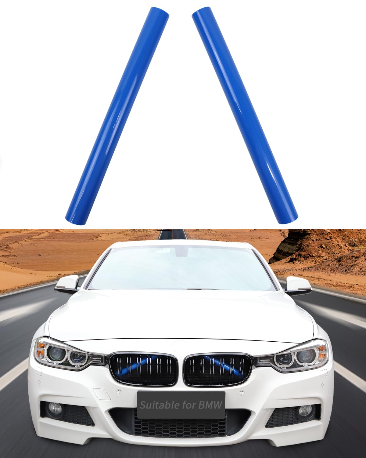 Dwvv Grille Insert Trims For Bmw F20 F30 2012-2018, M-Performance Grill Stripes For Bmw 320I 328I 330I 335I 428I (F20 F30, White