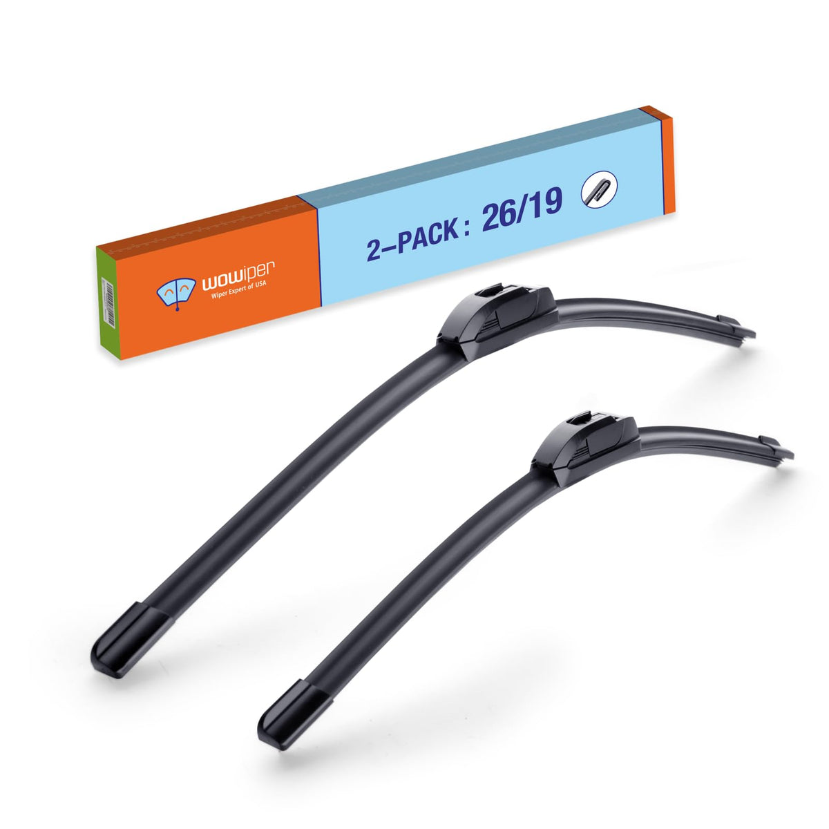 Wowiper Wiper Blades 26'' + 19'' Automotive Replacement Windshield Wiper Blades For My Car Premium All-Seasons Oe Quality Wipers