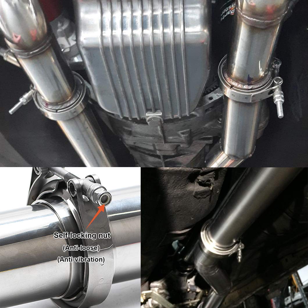 PTNHZ Universal Stainless Steel 3.0'' V Band Clamp For Turbo, Downpipes, Exhaust Systems(2.0''/2.5''/2.75''/3.0''/3.25''/3.5''/4