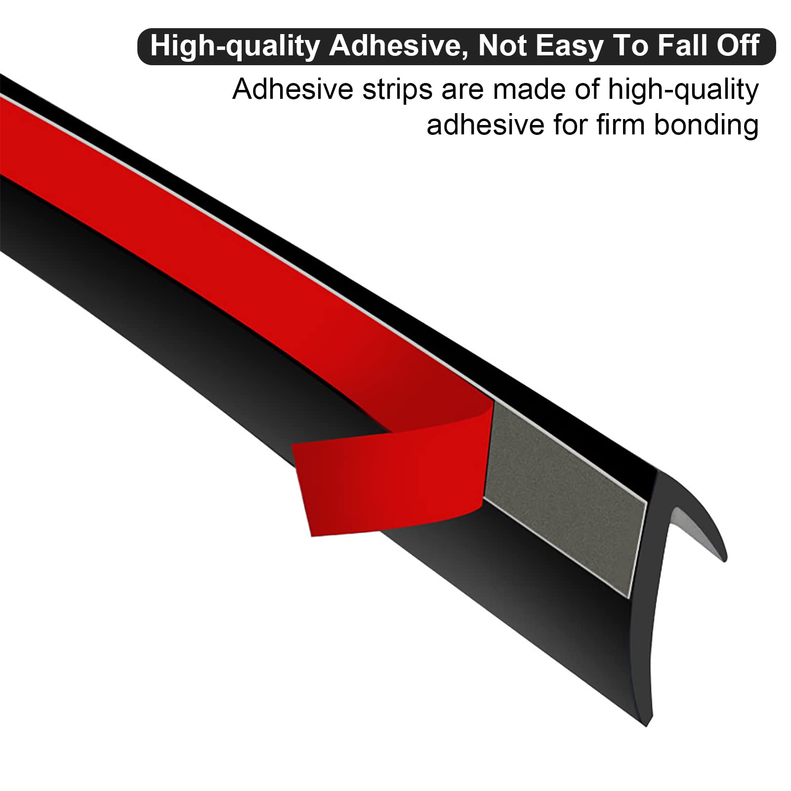 Car Window Seal Strip 13.12 Ft Automotive Window Seal V-Shaped Window Sealing Strip Universal Self Adhesive Auto Window Rubber Draft Seal Strip With Installation Tool