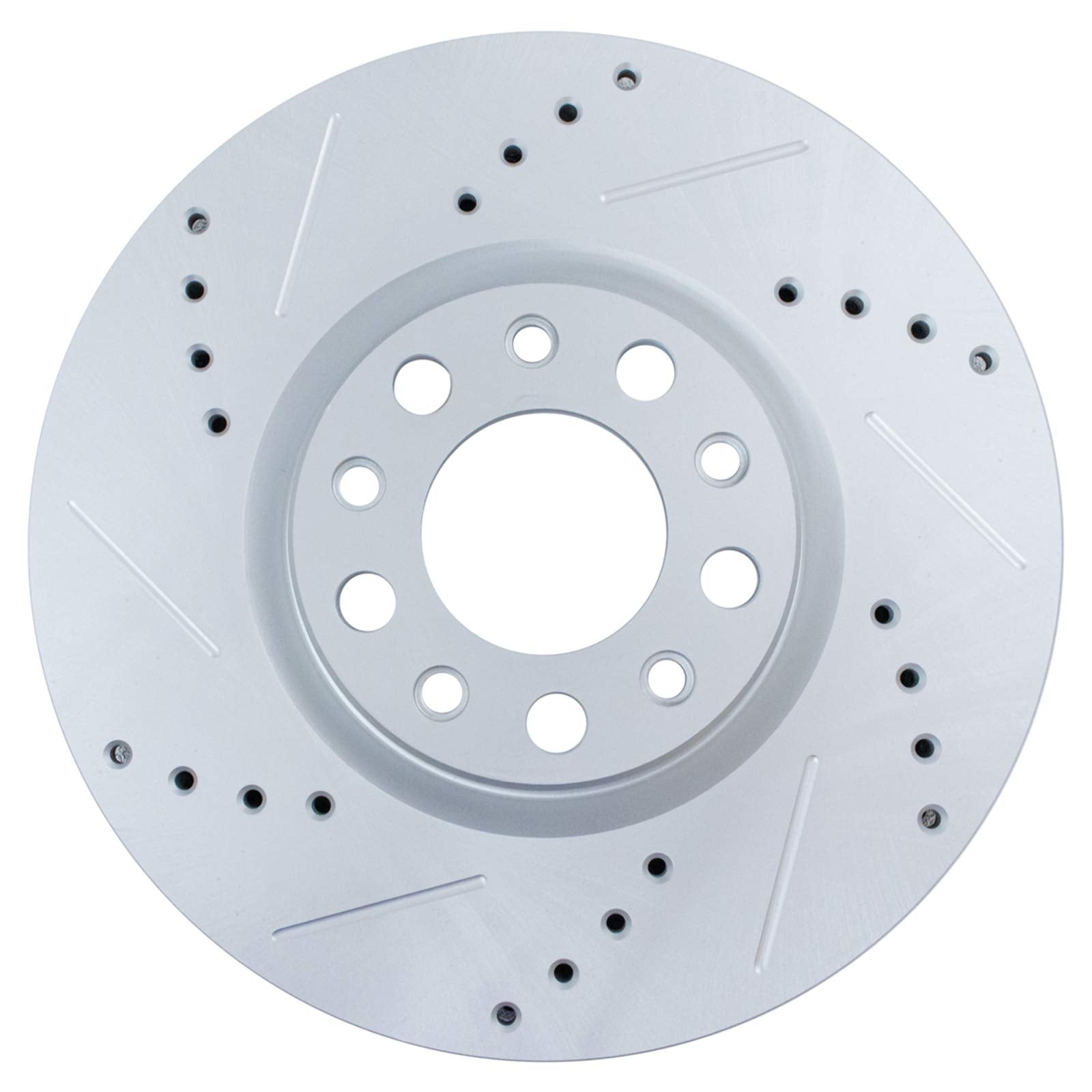 Trq Front Performance Brake Rotor Drilled Slotted Lh Driver Side Or Rh Passenger Side Pair Set For 2015-2017 200/2016-2018 500X