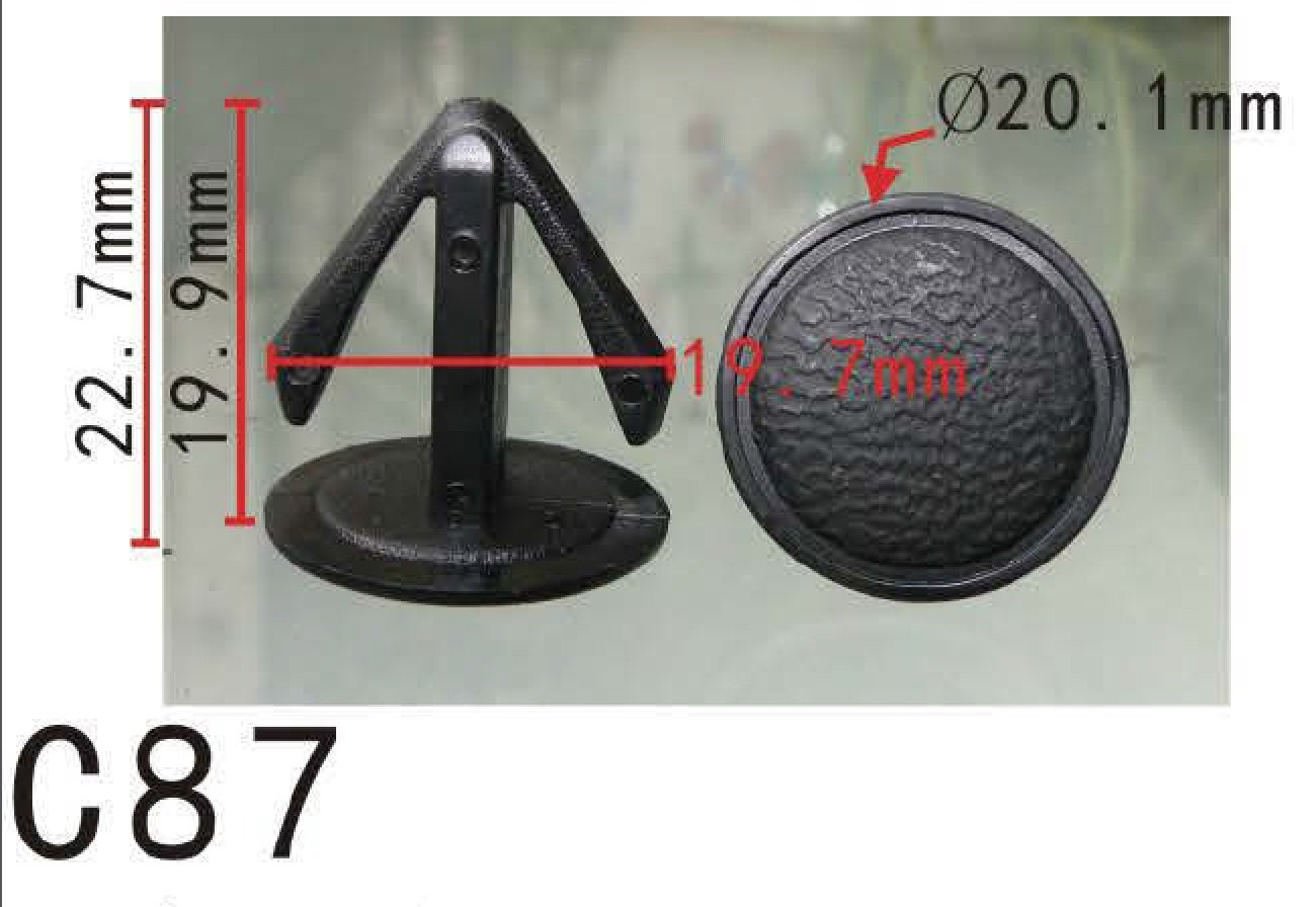 Autobahn88 Retainer Clip For Cowl Panel, Compatible With Honda (Oem: 906876710030) (Pack Of 20)