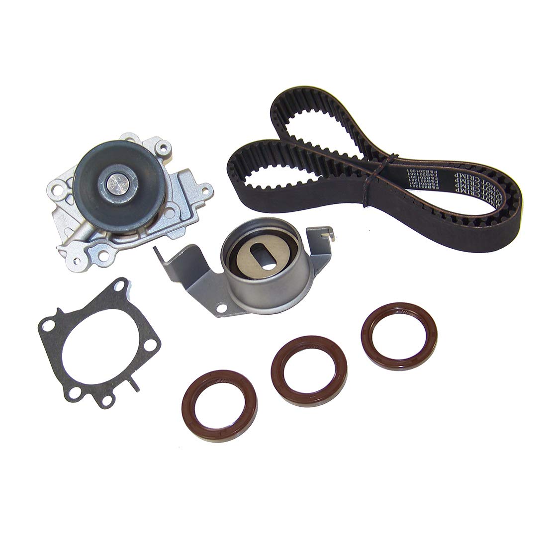 DNJ TBK159WP Timing Belt Kit with Water Pump for 2002-2007 Mitsubishi Lancer 2.0L L4 16V SOHC 2000cc