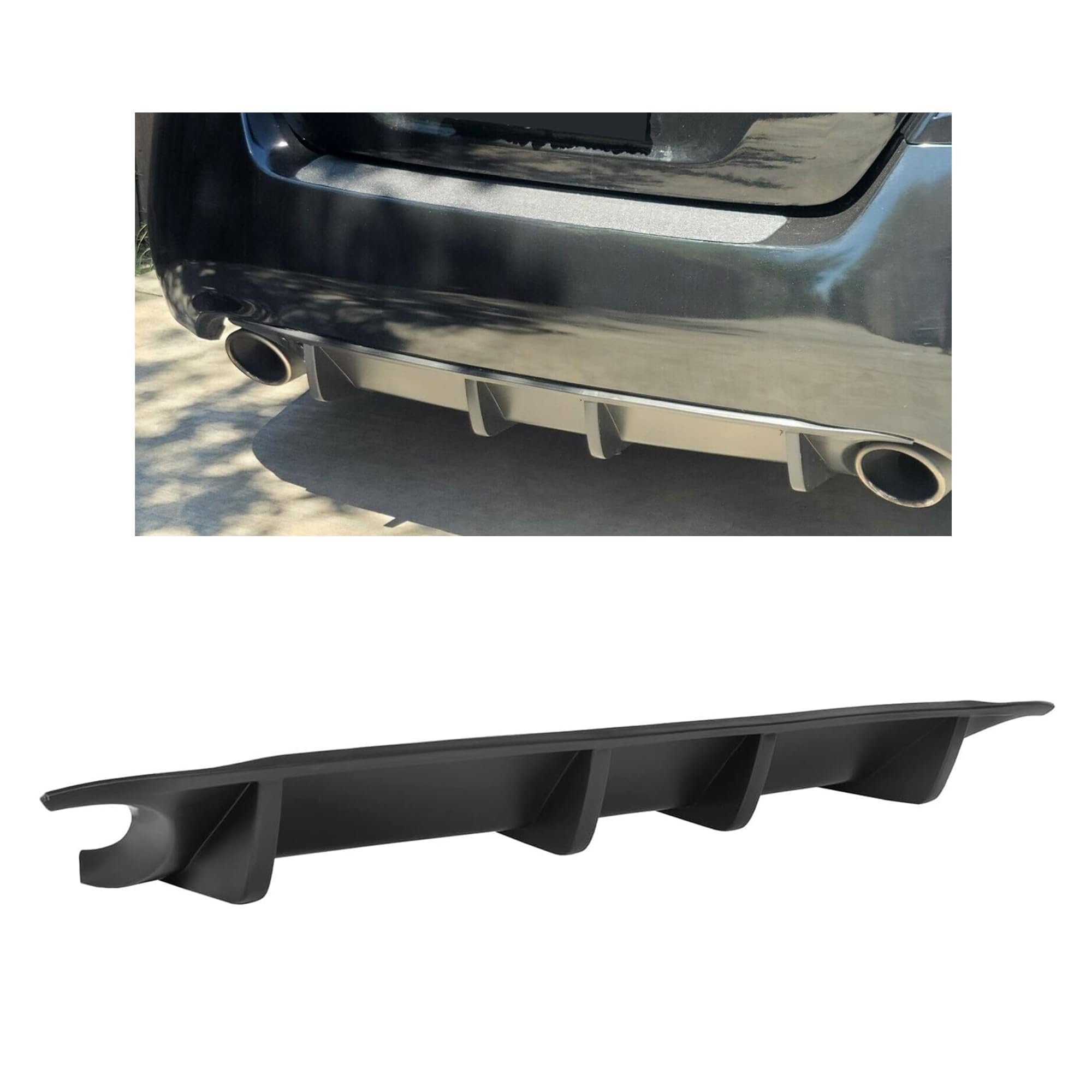 ECOTRIC Rear Bumper Lip Diffuser Compatible with 2009-2015 7th Gen Nissan Maxima Rear Body Kit Bumper Chin Lip Diffuser Spoiler